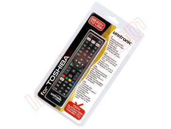 Universal remote control with NETFLIX and YouTube button for TV Toshiba , in blister